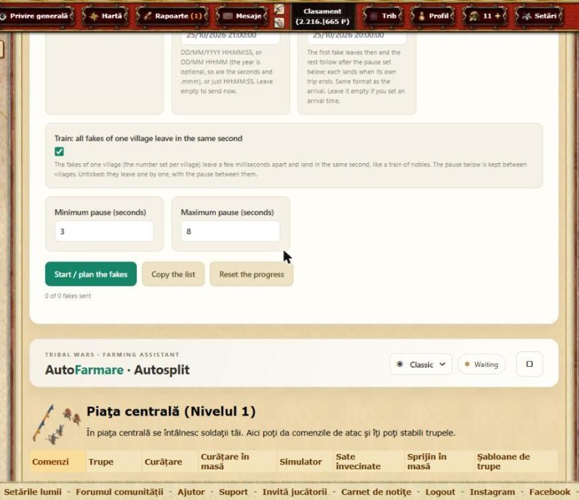 The Train switch and the planning buttons of the fakes